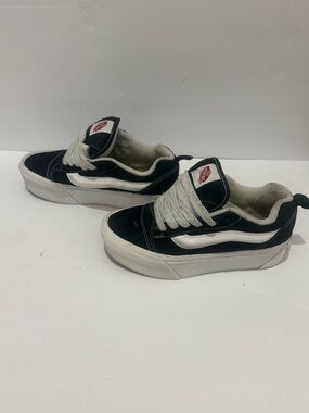 Vans Black and White Low-Top Skate Shoes